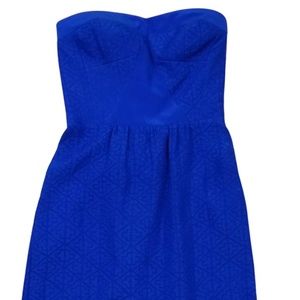 Rebecca Taylor - Blue Strapless Cocktail Dress